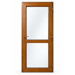 PVC ieejas durvis, Zelta ozols/Balts, 2 numurs