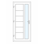 PVC ieejas durvis, Antracīts/Antracīts, 5 numurs - Image 2