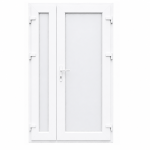 PVC ieejas durvis, Balts/Balts, 10 numurs