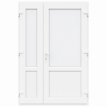 PVC ieejas durvis, Balts/Balts, 10a numurs
