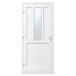 PVC ieejas durvis, Balts/Balts, 3 numurs