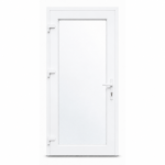 PVC ieejas durvis, Balts/Balts, 3 stikli, 9 numurs