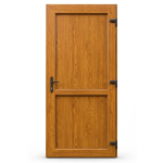 PVC ieejas durvis, Zelta ozols/Zelta ozols, 4 numurs